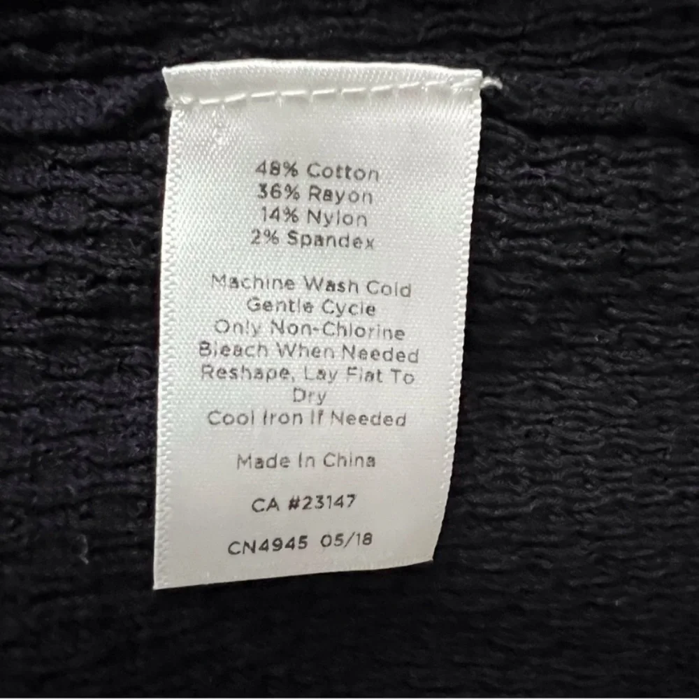 Talbots Navy Blue Cardigan Sweater Textured Preppy Knit career casual 1X 14 16 - Picture 11 of 16
